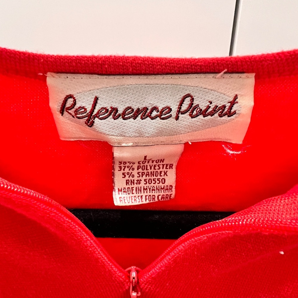 Reference Point Red Women's Crop Top - Picture 4 of 4